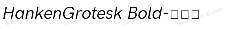 HankenGrotesk Bold字体转换
